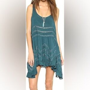 Free People Intimately Voile Tiny Dot Trapeze Slip